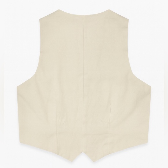 American Eagle Linen-Blend Button Vest Top Beige Size M Style 1383-3500 - Picture 10 of 10